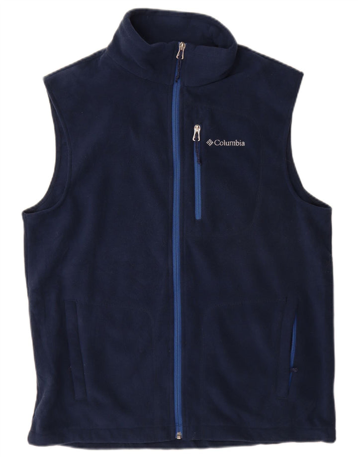 Columbia Herre Fleece Gilet UK 38 Medium Navy Blue Polyester