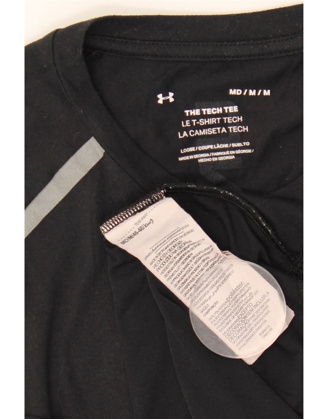 Under Armour Herre grafisk T-shirt Top Medium Sort Polyester