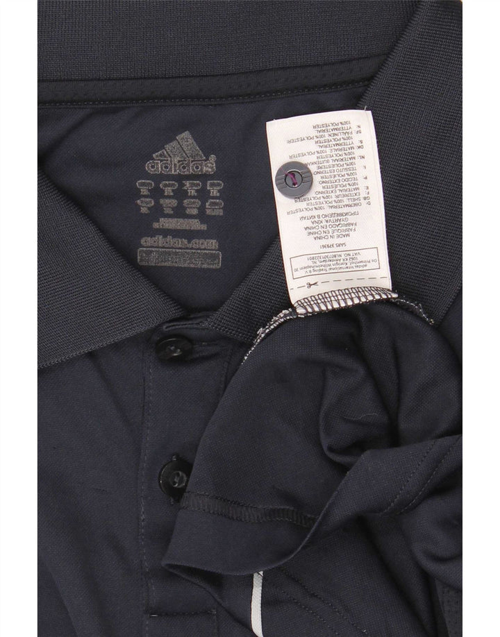 Adidas Herre Climacool Polo Shirt XL Navy Blue Colourblock Polyester