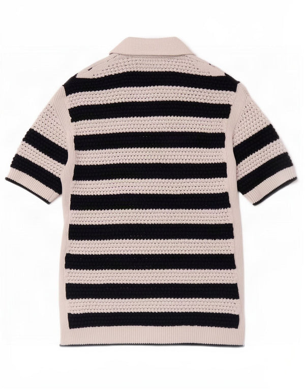Marks & Spencer Dame Kortærmet Polo Neck sweater UK 10 Small Na