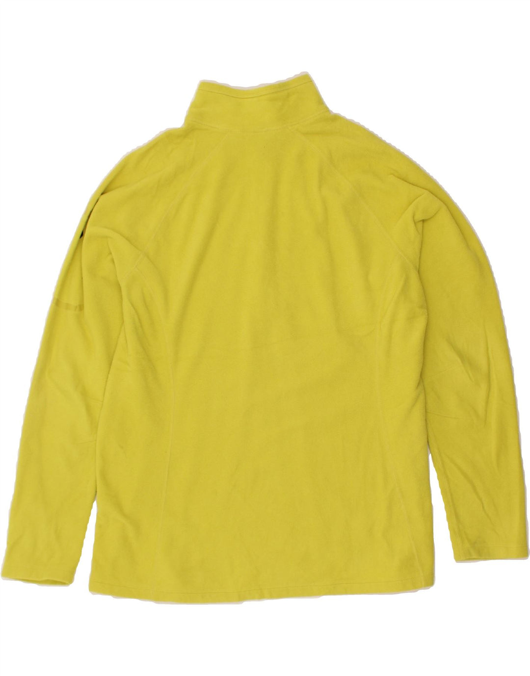 EDDIE BAUER Womens Zip Neck Fleece Jumper UK 20 2XL Yellow Polyester Vintage Eddie Bauer and Second-Hand Eddie Bauer from Messina Hembry 