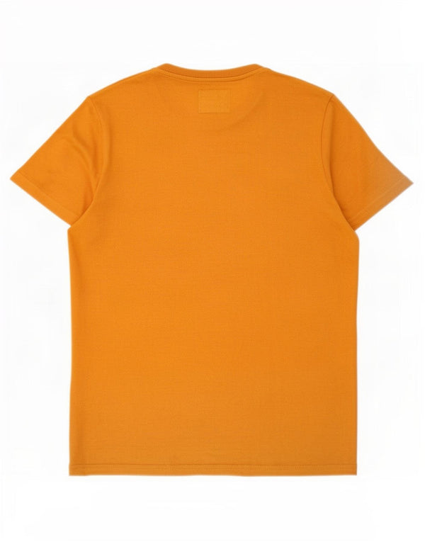 Superdry Mens Graphic T-Shirt Top Large Orange Cotton