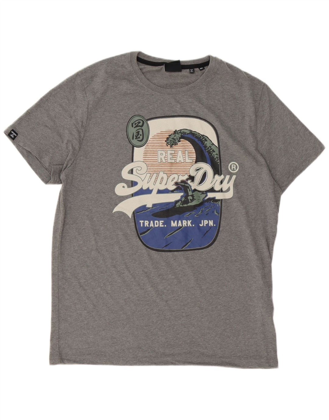 Superdry Herre grafisk T-shirt Top 2XL Grå Bomuld