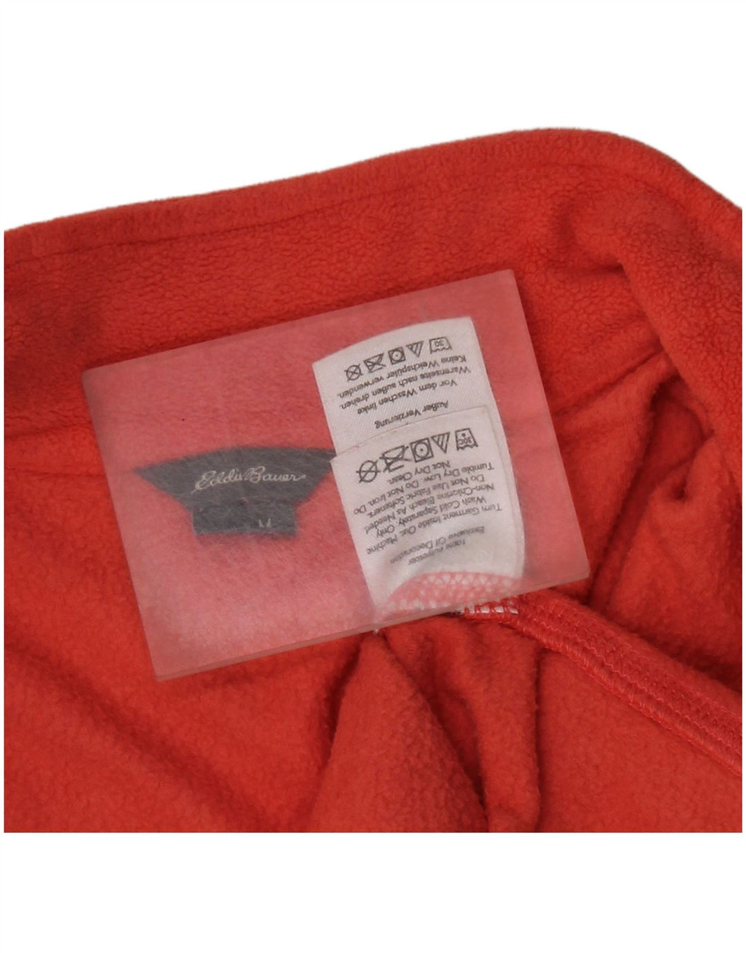 EDDIE BAUER Fleecetrøje med lynlås til kvinder UK 12 Medium Orange Polyester