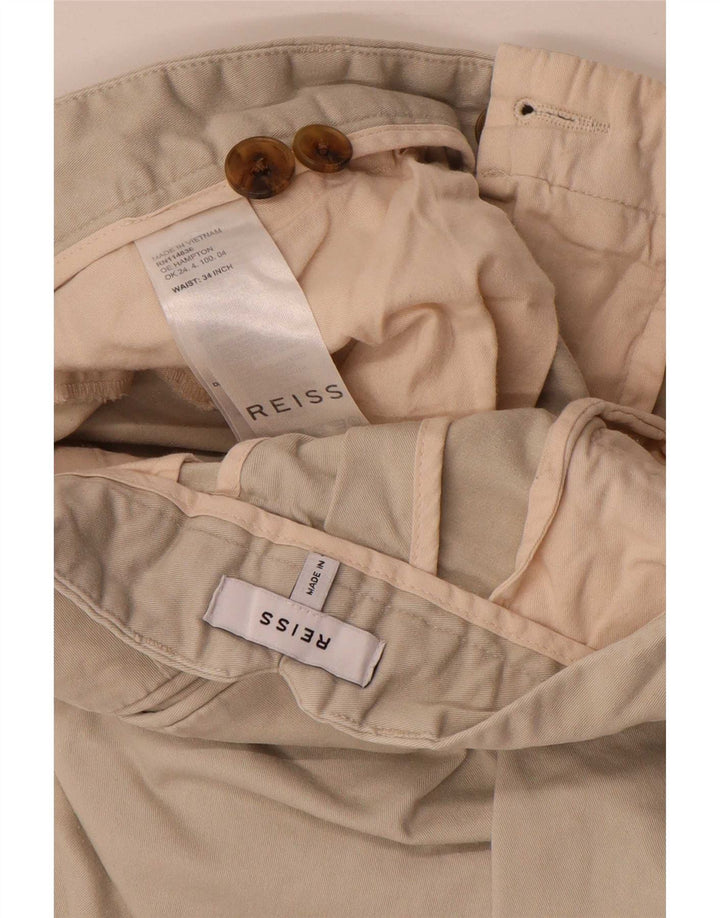 Reiss Chino Shorts til mænd W34 Large Beige Bomuld