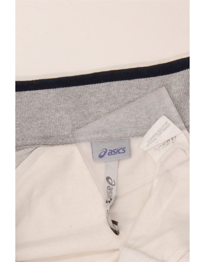 ASICS træningsdragt topjakke til kvinder UK 14 Medium Off White Colourblock