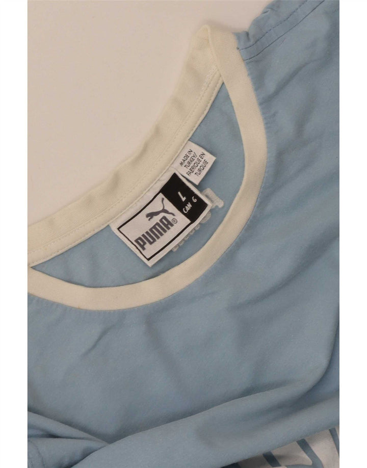 Puma Herre Grafisk T-Shirt Top Stor Blå