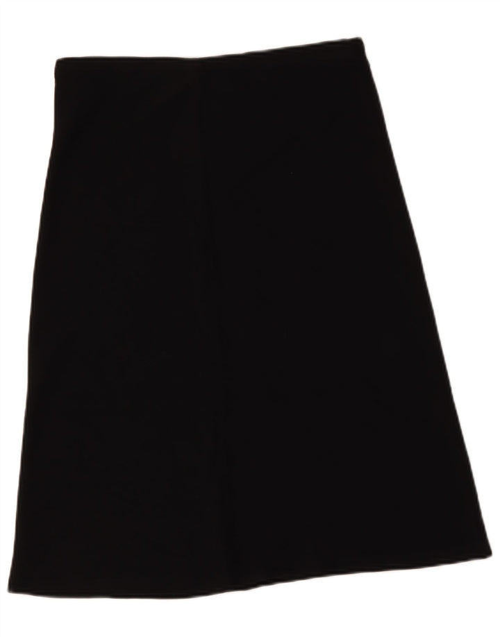 Vintage A-line nederdel til kvinder W30 Medium Black Viscose