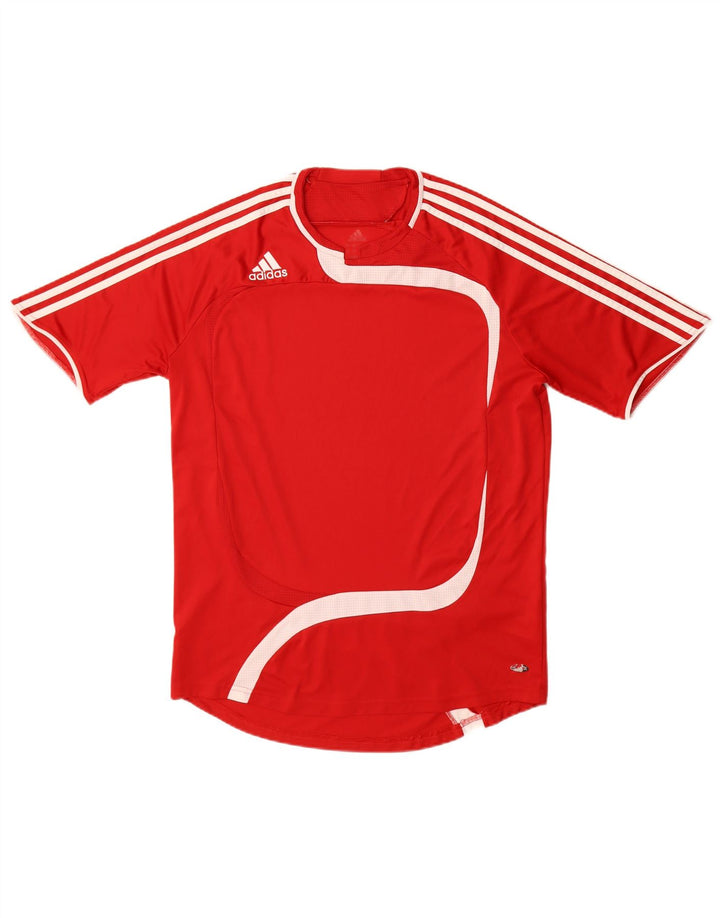 Adidas Herre T-Shirt Top Stor Rød Colourblock Polyester