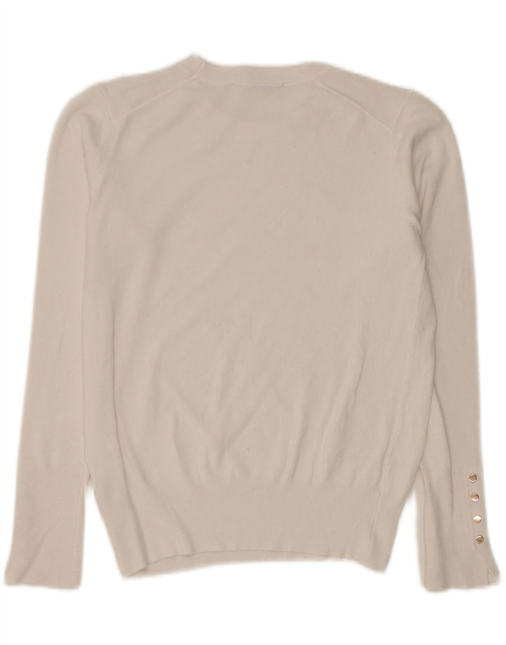 Zara Dame sweater med rund hals DK 14 Stor hvid viskose