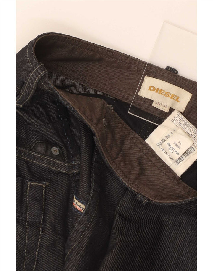 Diesel Herre Denim Shorts W36 Large Sort Læder