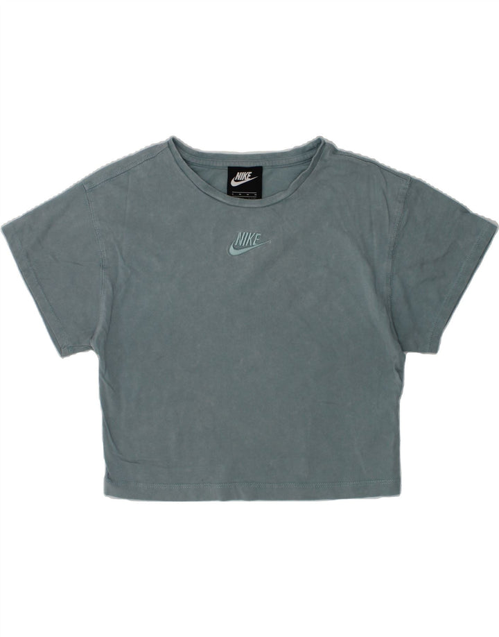 NIKE Girls T-Shirt Top 5-6 Years Medium Grey Cotton | Vintage Nike | Thrift | Second-Hand Nike | Used Clothing | Messina Hembry 
