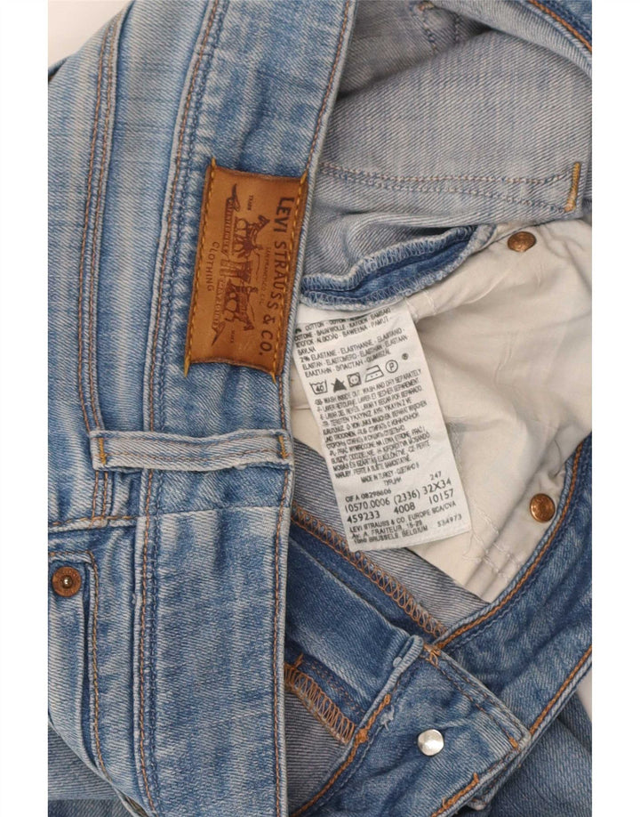 Levi's Dame 570 Straight Jeans W34 L29 Blå Bomuld