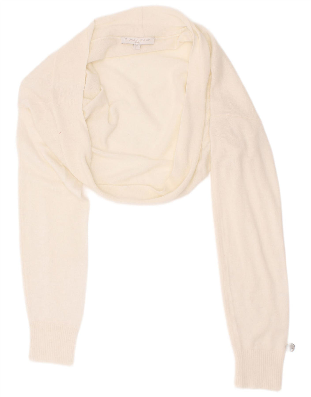 Silvian Heach Dame Bolero Top UK 8 Small Off White Viscose