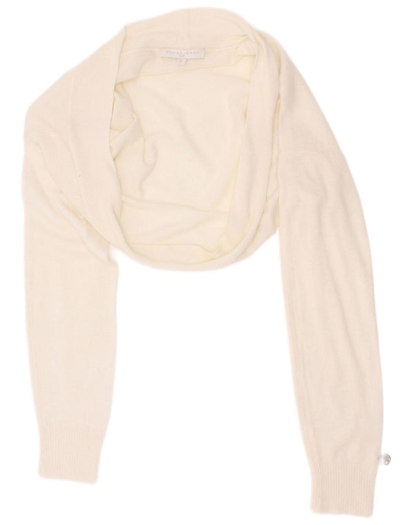 Silvian Heach Womens Bolero Top UK 8 Small Off White Viscose
