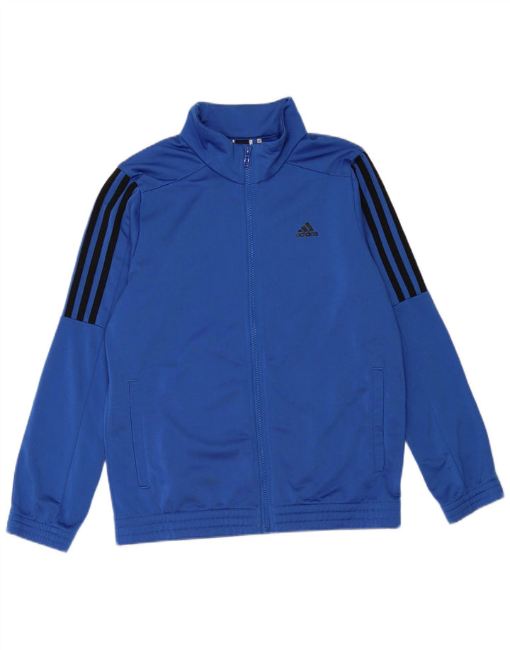 Adidas Drenge Træningsdragt Topjakke 11-12 År Blå Polyester