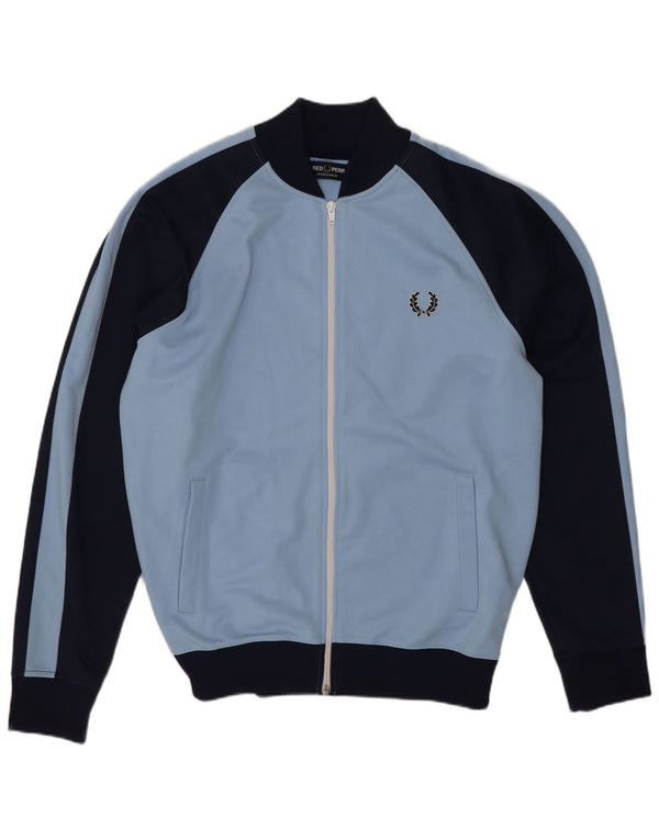 Fred Perry Herre træningsdragt Topjakke Medium Blue Colourblock Sports