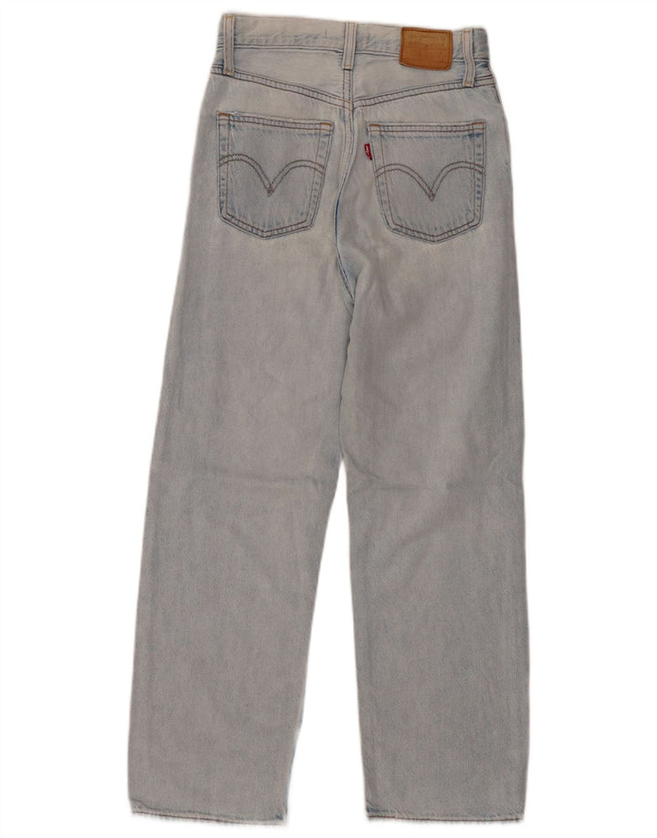 Levi's Dame Ribcage Straight Jeans W24 L26 Blå Bomuld