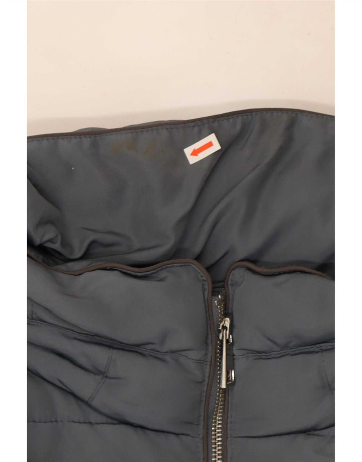 Marks & Spencer Polstret hættejakke til kvinder UK 12 Medium Blue Polyester