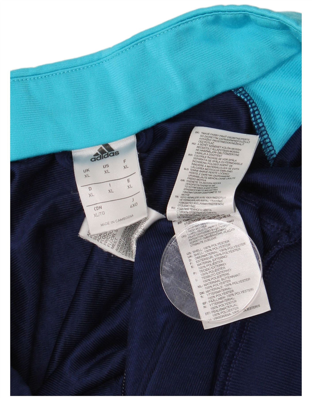 ADIDAS Hel træningsdragt til mænd XL Marineblå Colourblock Polyester