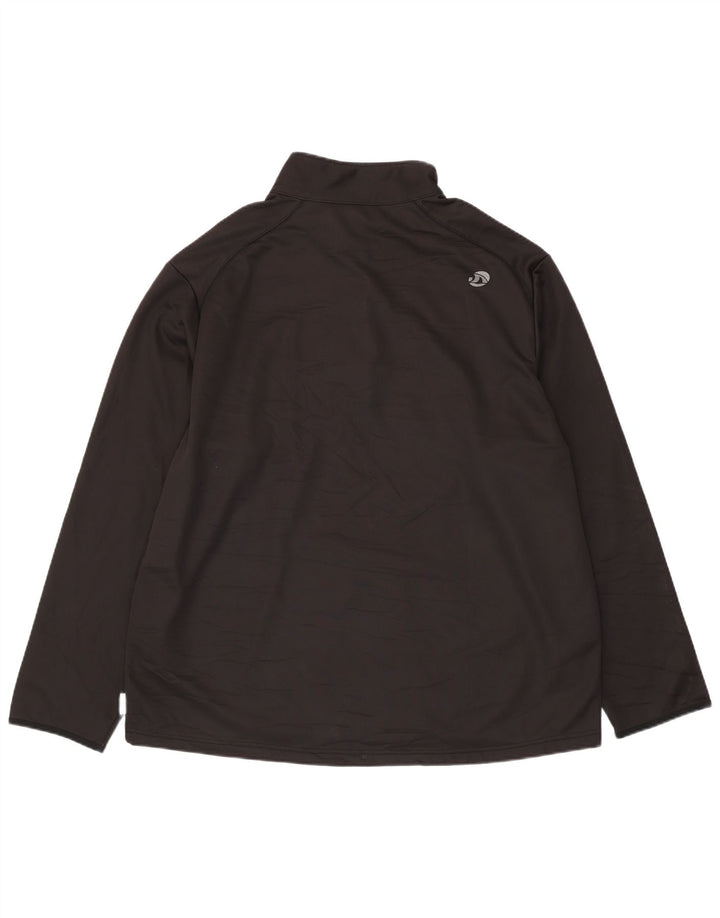 TRIBORD Sweatshirt med lynlås til mænd 3XL sort polyester
