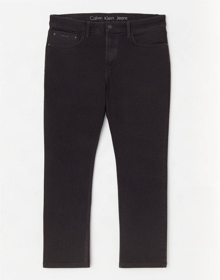 Calvin Klein Straight Jeans til mænd W36 L27 sort bomuld