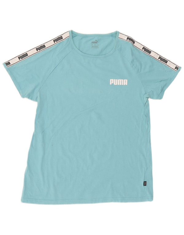 Puma Grafisk T-Shirt Top UK 18 XL Blå Colourblock