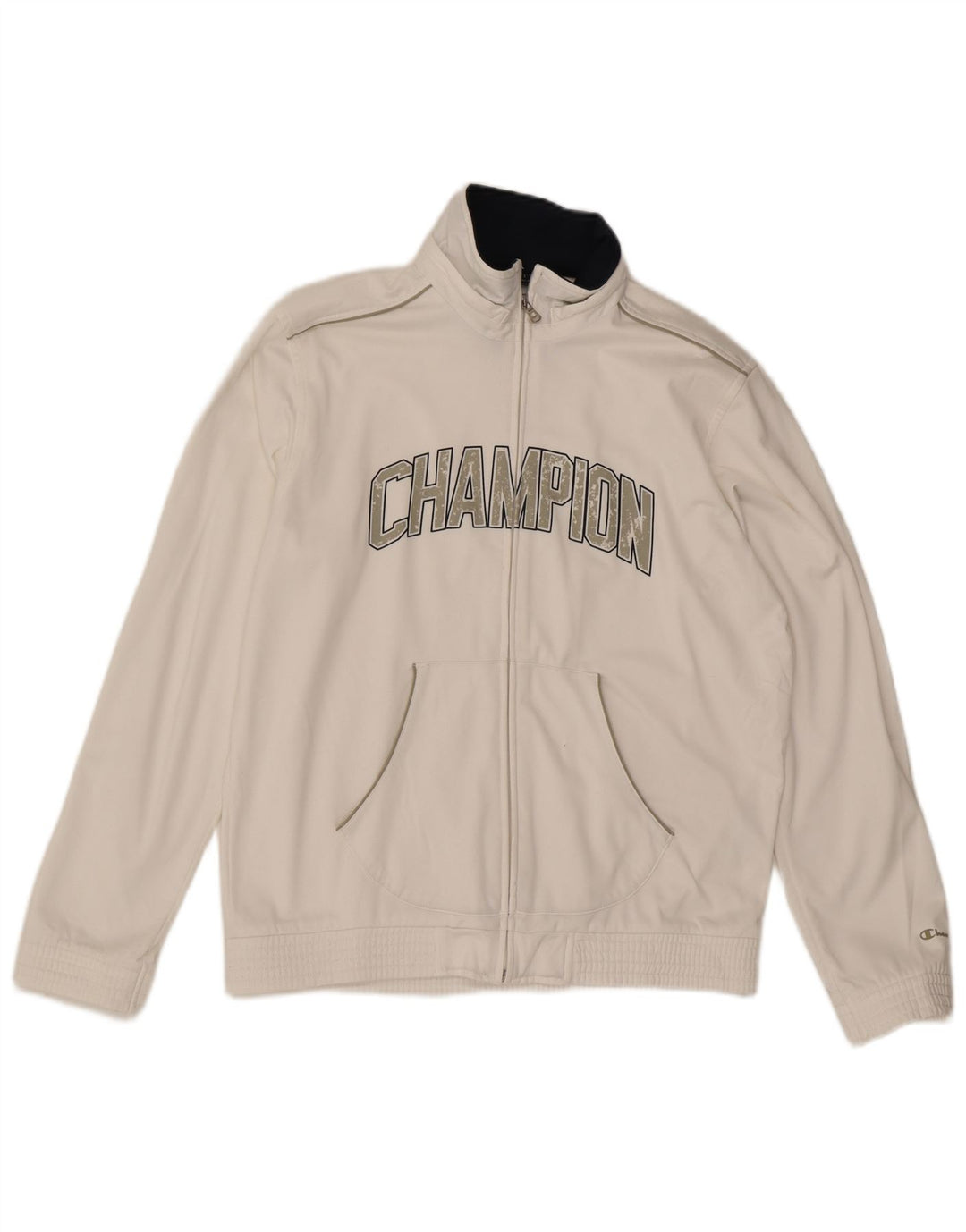 CHAMPION Herre grafisk træningsdragt Topjakke Medium White Polyester