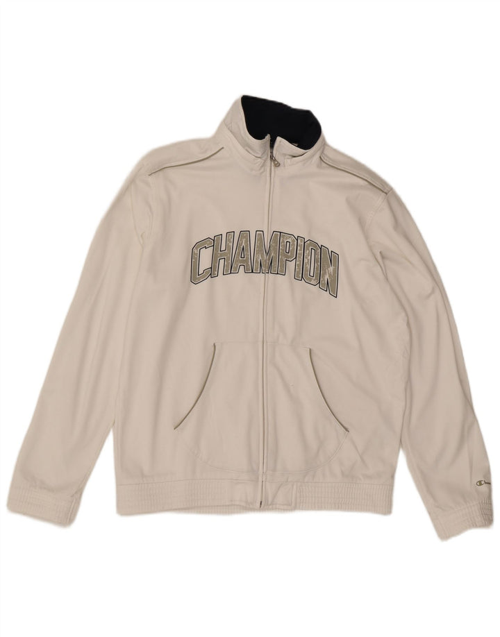 CHAMPION Herre grafisk træningsdragt Topjakke Medium White Polyester