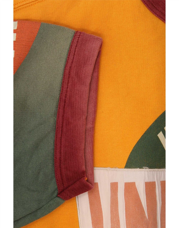 Ubegrænset kortærmet sweatshirt til mænd Medium Gul Colourblock