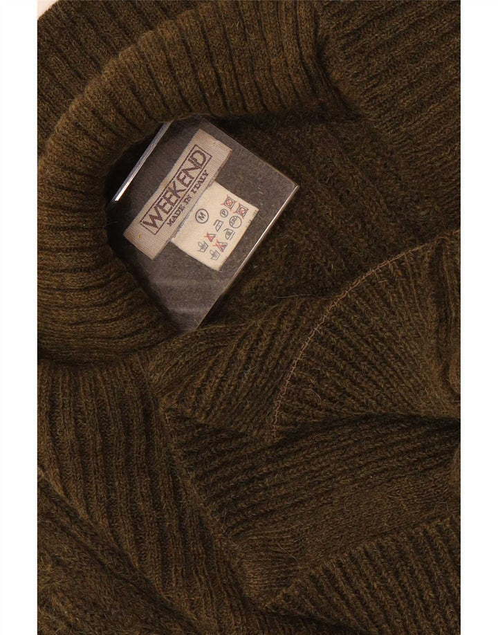 Weekend Dame dobbeltradet cardigan sweater UK 14 Medium Khaki