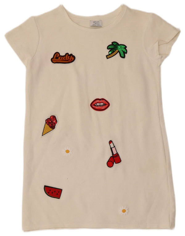 Zara Dame Trafaluc Tunika Top UK 10 Small Off White