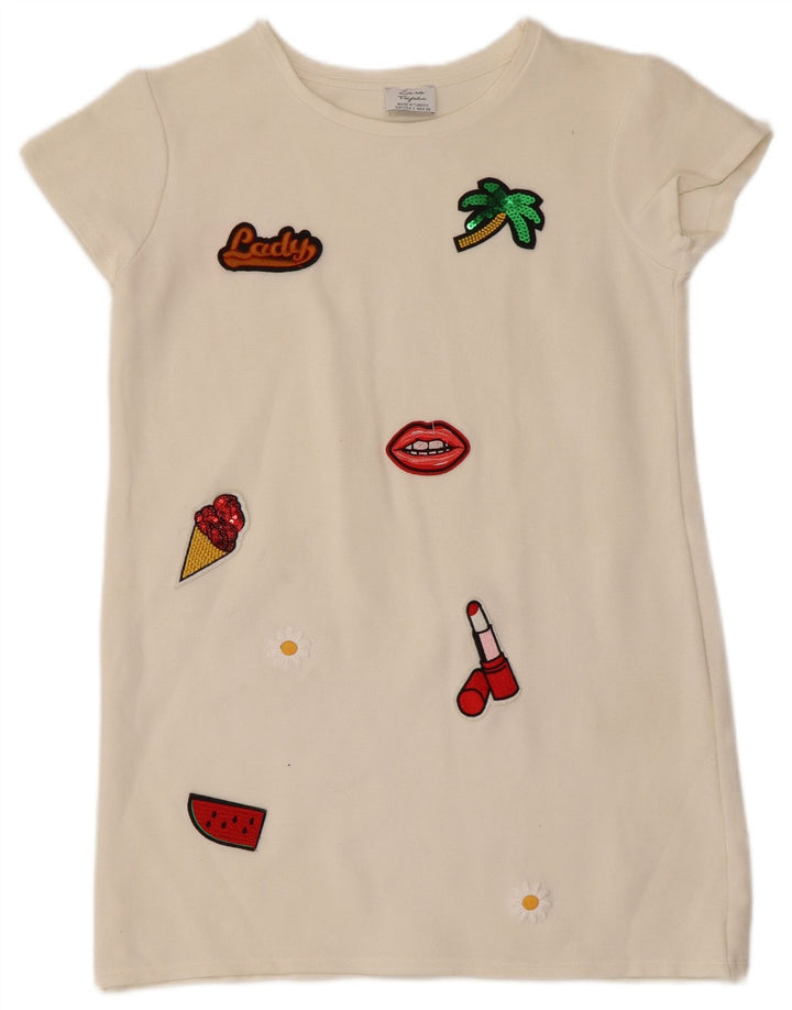 Zara Dame Trafaluc Tunika Top UK 10 Small Off White