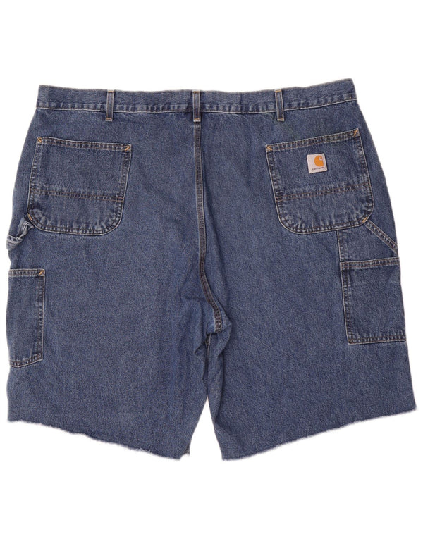 Carhartt Herre Original Fit Loose Cargo Shorts W46 3XL Blå Bomuld