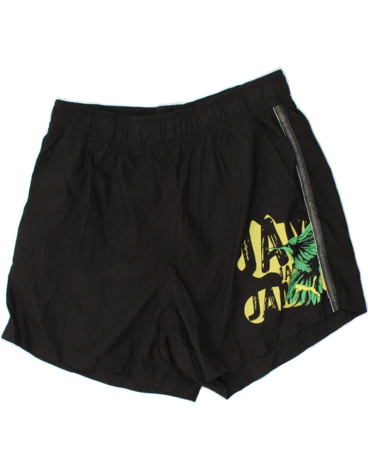 PUMA Mens Graphic Sport Shorts Large  Black Polyester Vintage Puma and Second-Hand Puma from Messina Hembry 