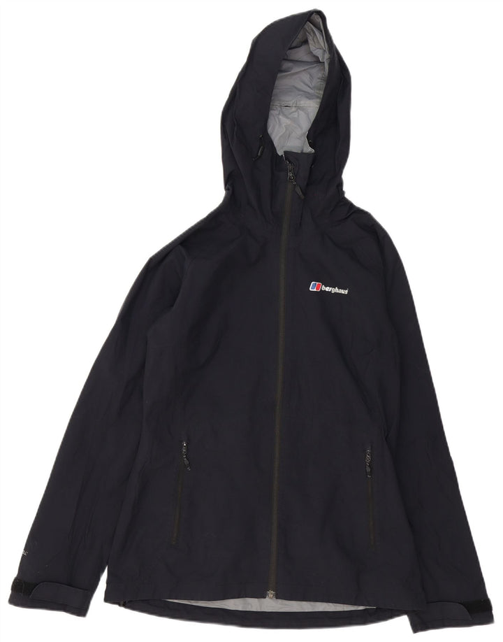 Berghaus Regnjakke med hætte til kvinder UK 8 Lille marineblå polyamid