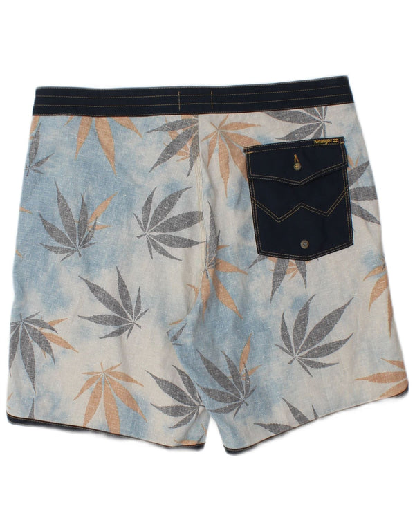 Wrangler Badeshorts til mænd mellemblå blomsterhamp
