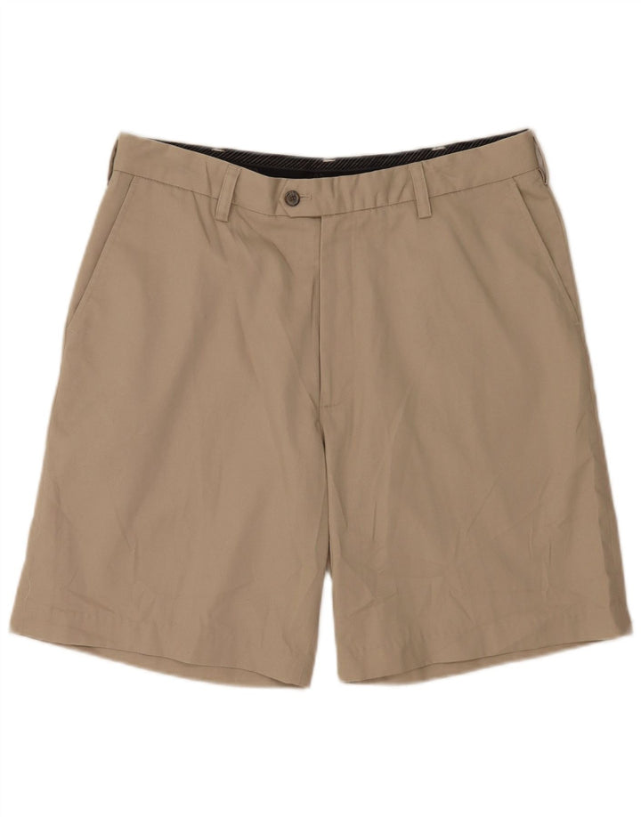 Izod Herre Golf Chino Shorts W34 Large Beige Polyester