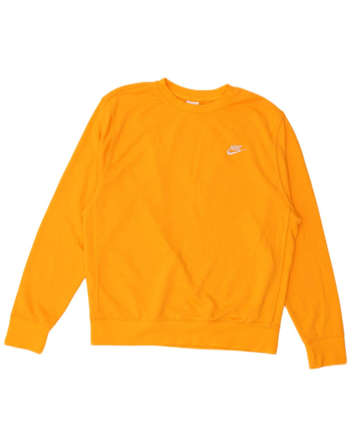 Nike Herre sweatshirt Jumper Medium Orange Bomuld
