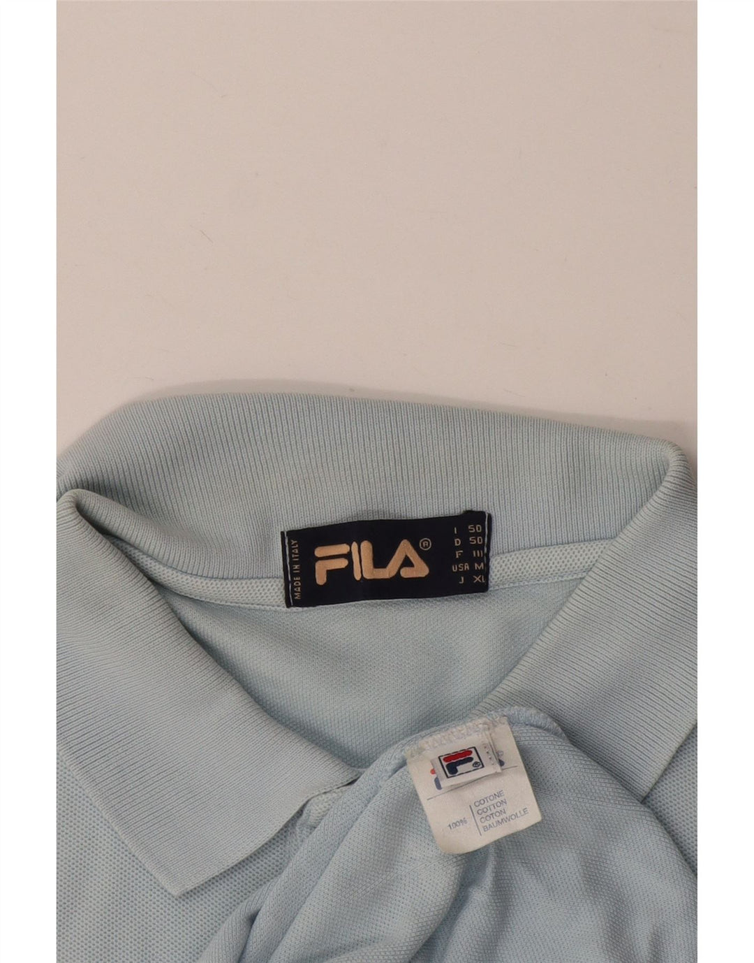 FILA Poloskjorte til mænd IT 50 Medium Blå Bomuld