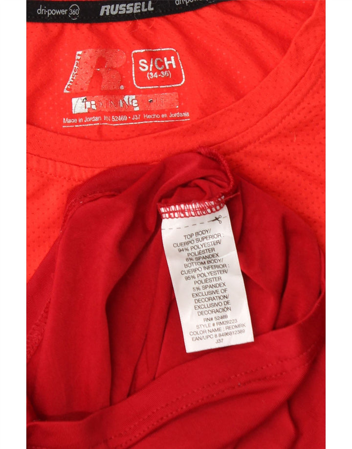 RUSSELL ATHLETIC Herre Dri-Power Vest Top Lille Rød Colourblock Polyester