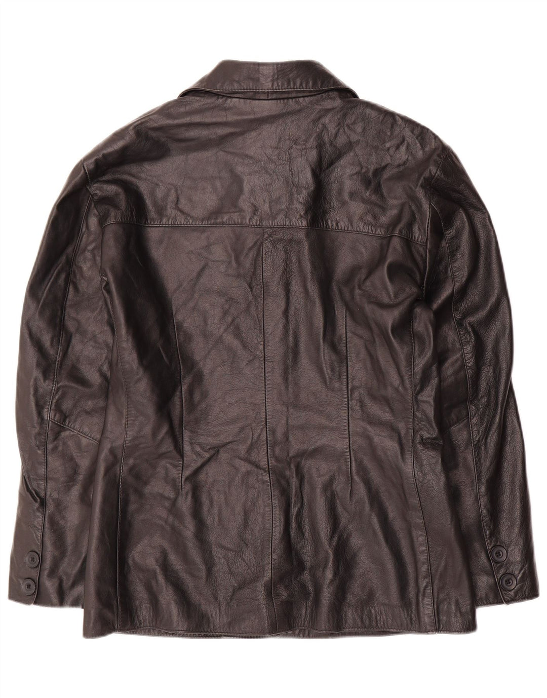 Vintage læderjakke til kvinder IT 48 XL sort læder