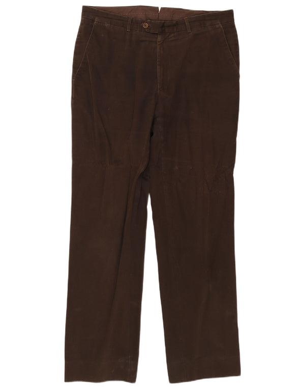 Massimo Dutti Herre Lige Chinobukser EU 44 Large W34 L31 Brun Bomuld