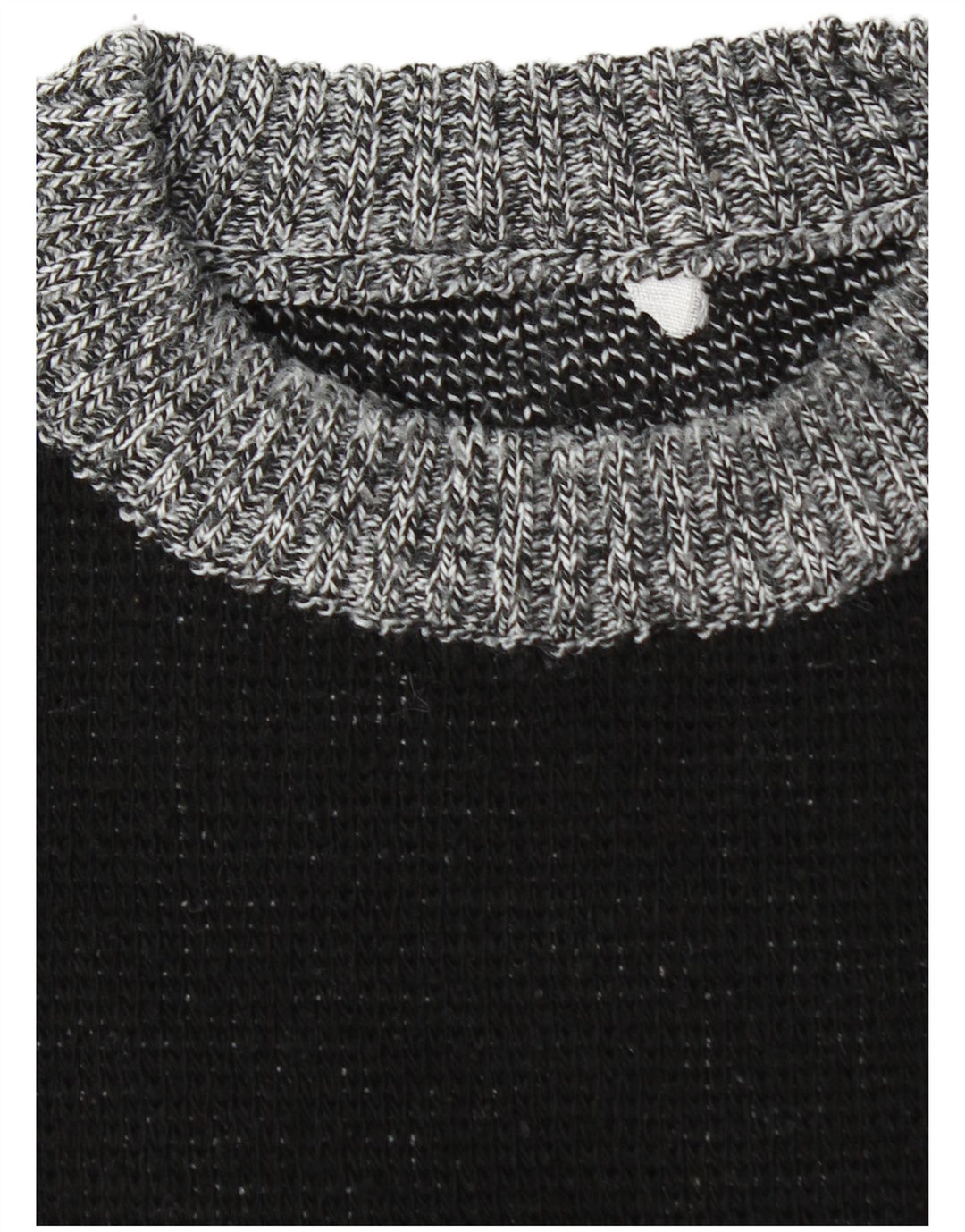 VINTAGE Herre trøje med rund hals, stor grå farveblok