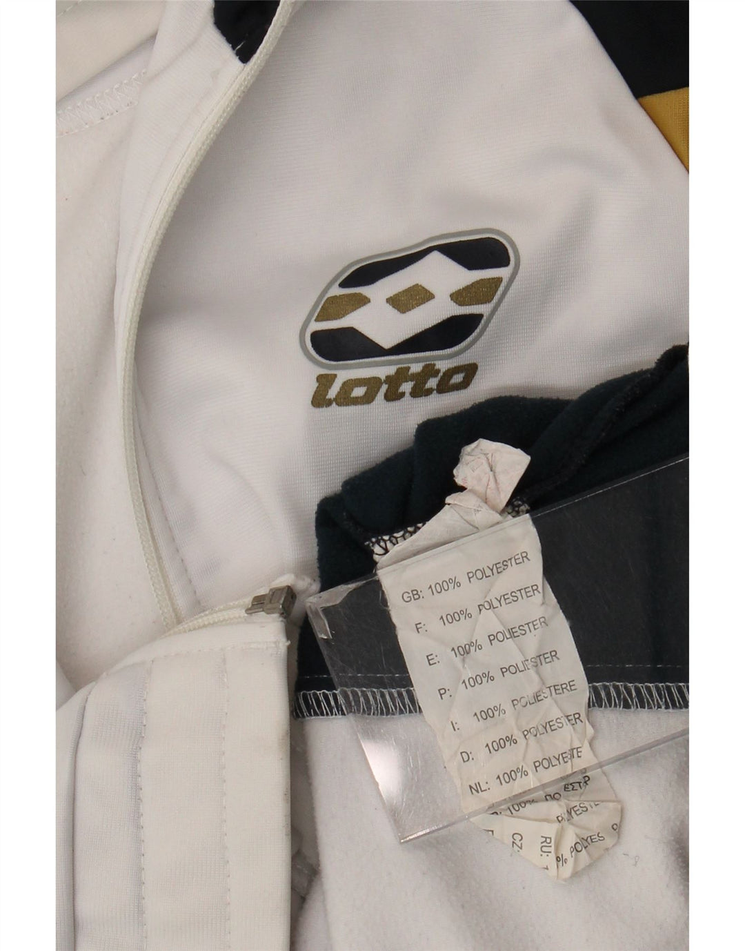 Lotto Herre grafisk træningsdragt Topjakke Medium White Colourblock Polyester