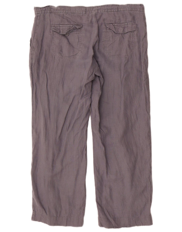 Gap Dame Lige Casual Bukser UK 12 Medium W34 L26 Grå Linned