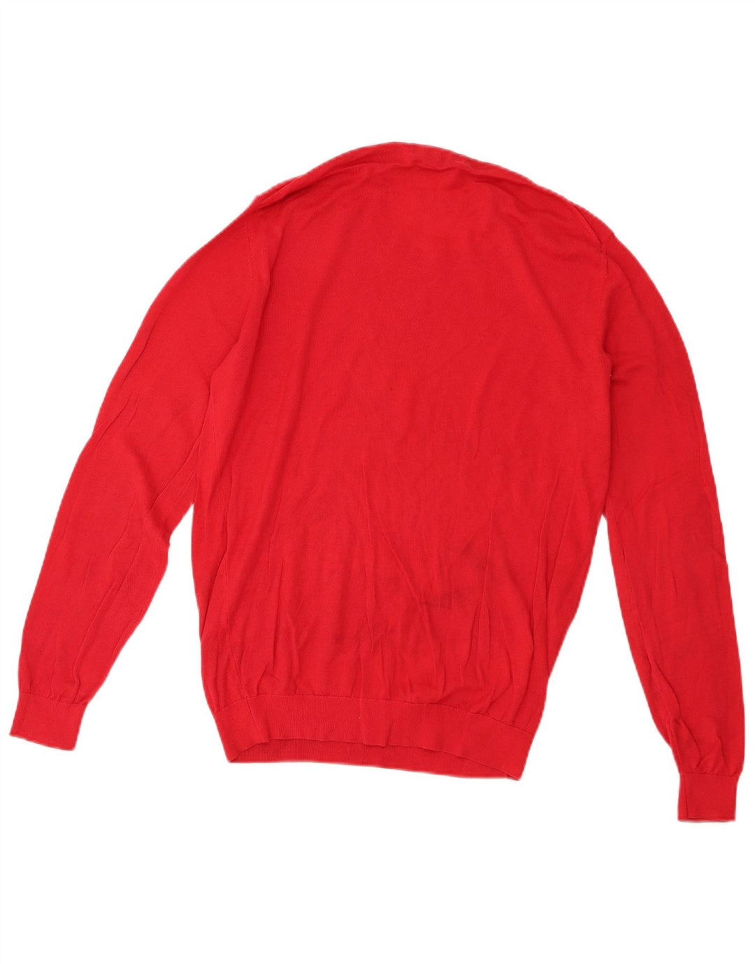 Zara Herre Jumper Sweater med rund hals Stor rød bomuld