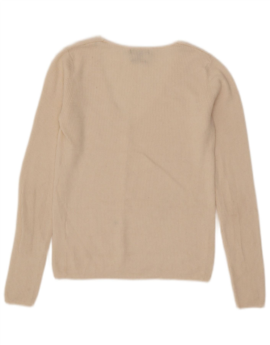 Massimo Dutti Dame Crop Cardigan Sweater UK 8 Small Off White