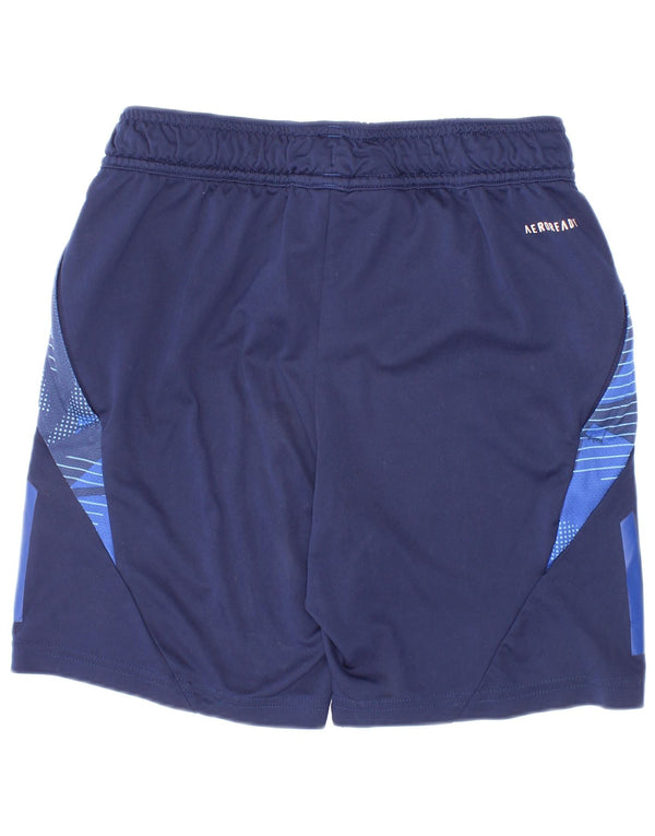 Adidas Boys Aeroready Sports Shorts 9-10 år Navy Blue Colourblock