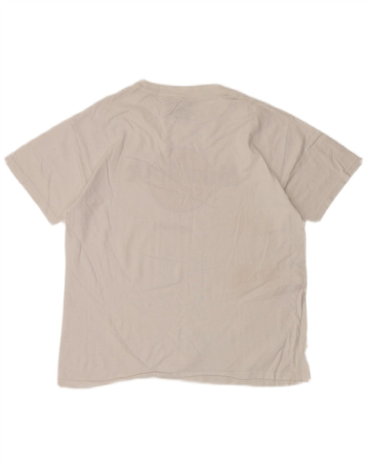 Hard Rock Dame Miami Grafisk T-Shirt Top UK 14 Medium Hvid Bomuld